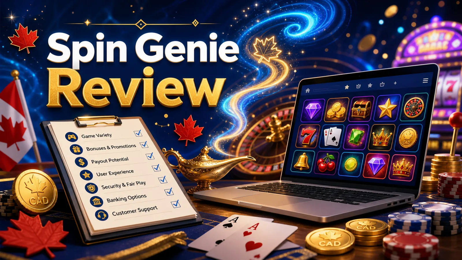 Spin Genie Casino Review for Canadian Players content banner